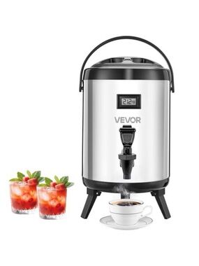 Vevor Stainless Steel Beverage Dispenser - Silver